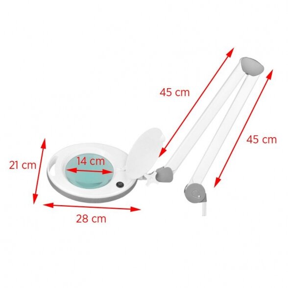 Светильник с лупой ELEGANTE 6014 60 LED SMD 5D 6