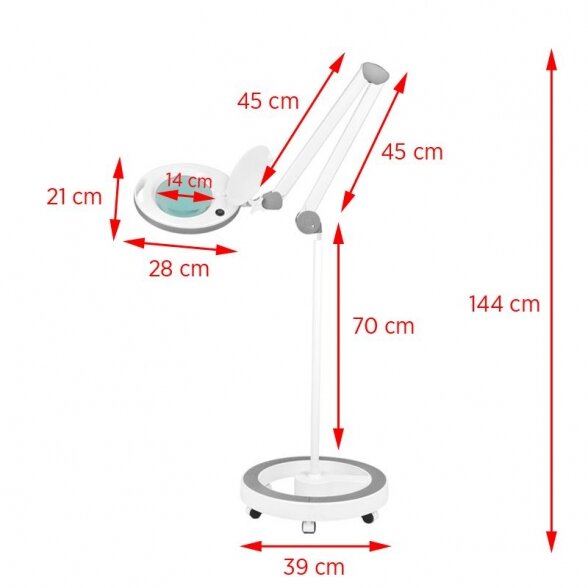 LED lamp with stand ELEGANTE 6014 60 LED SMD 5D, white 1