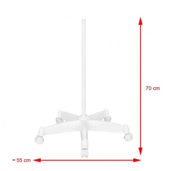Kosmetologinė LED lempa MOONLIGHT 8013/6" WHITE su stovu 5