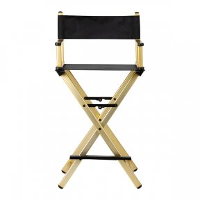 Folding makeup chair, black-gold sp.
