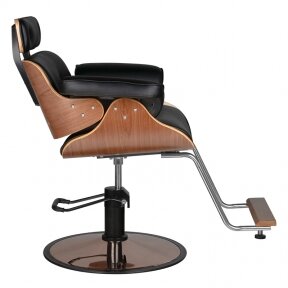 Barber chair GABBIANO FLORENCE, black - walnut