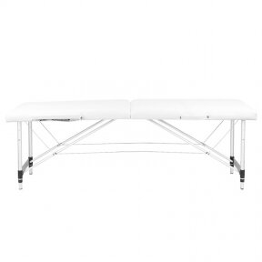 FOLDING 2-PART MASSAGE TABLE WITH ALUMINUM LEGS KOMFORT WHITE