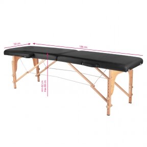 Folding massage table WOOD COMFORT 2 BLACK, black