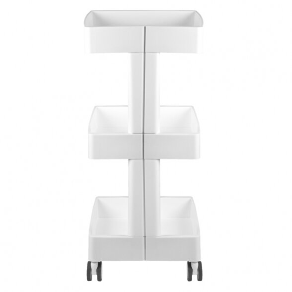 Cosmetic trolley 084 with three shelves, white 1