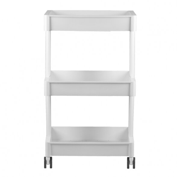 Cosmetic trolley 084 with three shelves, white 2