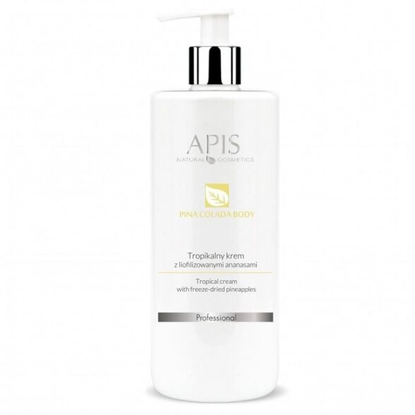 APIS tropical fruit body cream with freeze-dried pineapple, 500ml