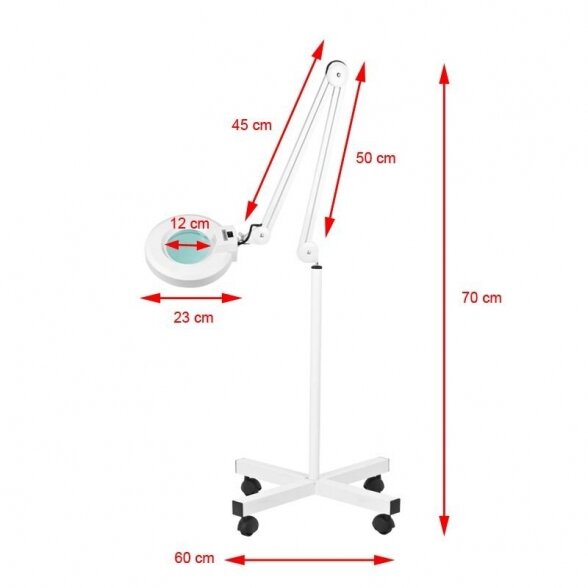 Lempa su lupa LED S4 + stovas 3