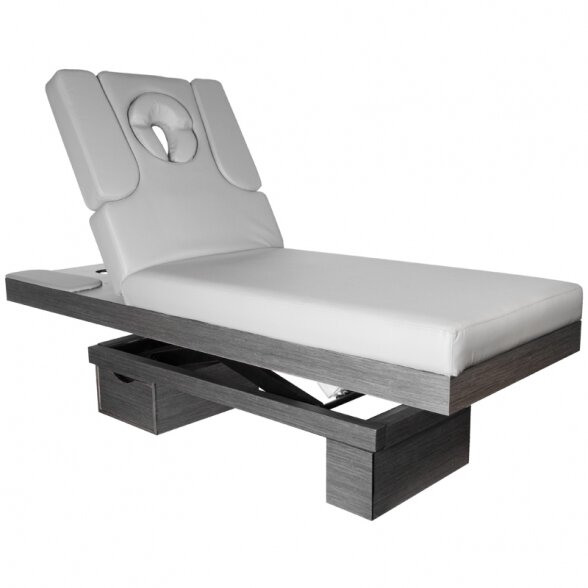 SPA bed AZZURRO WOOD, with heating function, gray