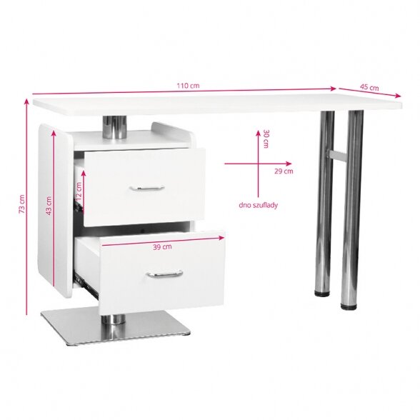 Manicure table 6543, white 5