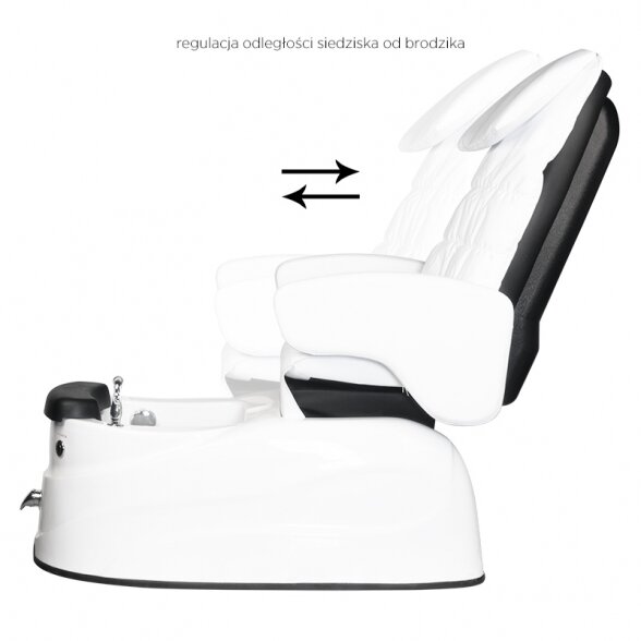 Pedicure chair PEDICURE SPA AS-122, with massage function, white 1