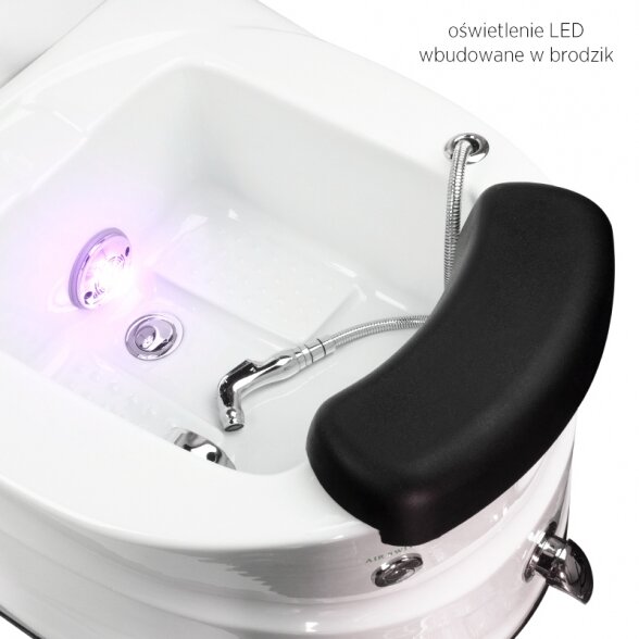 Pedicure chair PEDICURE SPA AS-122, with massage function, white 5