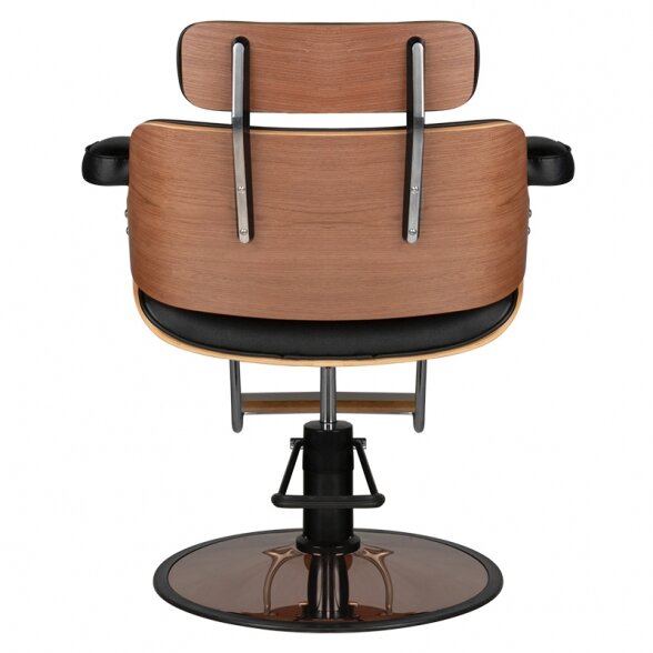 Barber chair GABBIANO FLORENCE, black - walnut 2