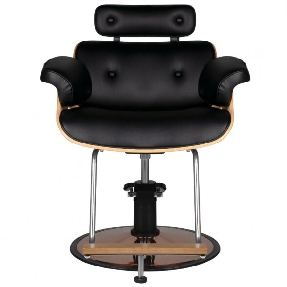 Barber chair GABBIANO FLORENCE, black - walnut 3