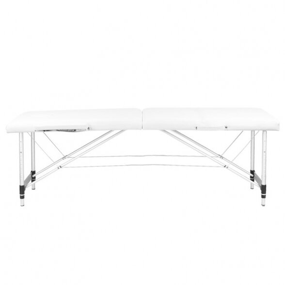 FOLDING 2-PART MASSAGE TABLE WITH ALUMINUM LEGS KOMFORT WHITE