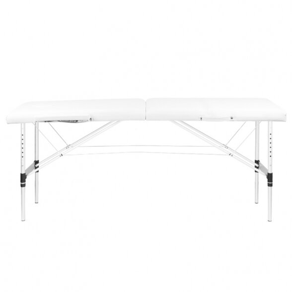 FOLDING 2-PART MASSAGE TABLE WITH ALUMINUM LEGS KOMFORT WHITE 3