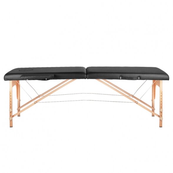 Folding massage table WOOD COMFORT 2 BLACK, black