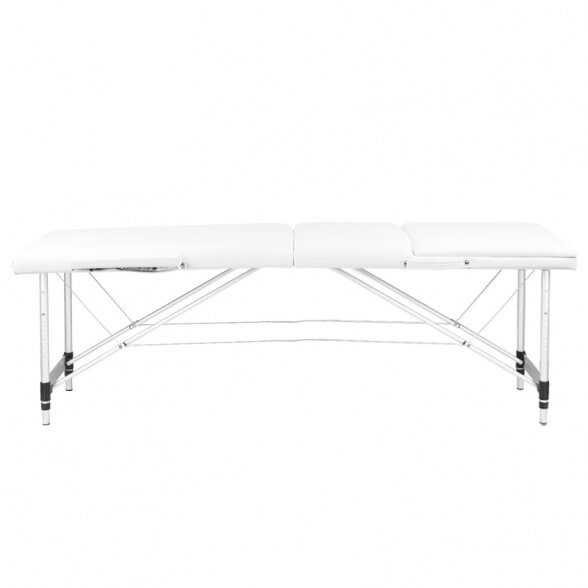 FOLDING 3 PART MASSAGE TABLE WITH ALUMINUM LEGS KOMFORT WHITE