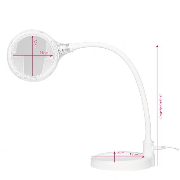 Table lamp with magnifying glass 3