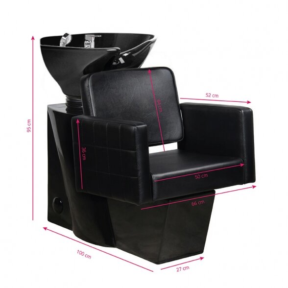 GABBIANO hairdressing sink ANKARA, black sp. 1