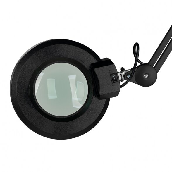 Cosmetic lamp with magnifying glass, black color 4