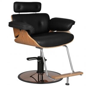 GABBIANO hairdressing chair FLORENCE with adjustable headrest, black sp.