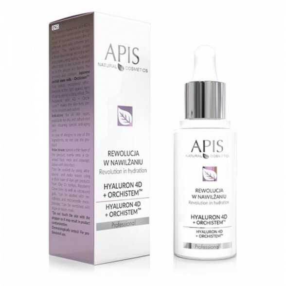 APIS moisturizing face serum HYALURON 4D + ORCHISTEM TM, 30ml