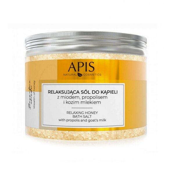 APIS relaxing bath salt with Honey, Propolis and Goat milk, 650gr