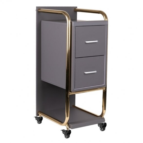 Hairdressing trolley GABBIANO SOLO gold-grey sp.