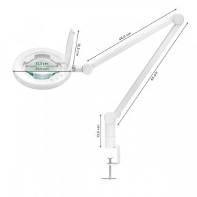 LED lamp with magnifying glass GLOW 8021, white