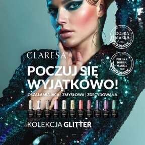 Hibridinis nagų lakas CLARESA GLITTER 2, 5g