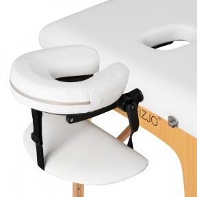 Стол массажный складной деревянный Komfort Activ Fizjo Lux, 2 сегмента, белый
