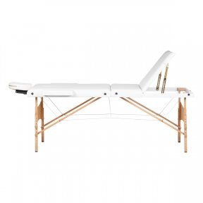 Стол массажный складной деревянный Komfort Activ Fizjo Lux, 3 сегмента, белый