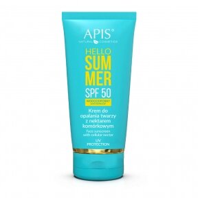 APIS Hello Summer Spf 50, солнцезащитный крем для лица с клеточным нектаром, 50 мл
