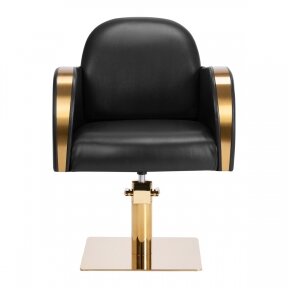 Luxury barber chair GABBIANO MALAGA, black-gold sp.