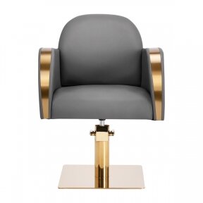 Luxury hairdressing chair GABBIANO MALAGA, grey-gold sp.