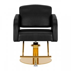 Gabbiano barber chair TURIN, gold and black sp.