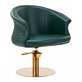 Hairdressing chair GABBIANO VERSALIS, green-gold sp.