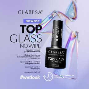 CLARESA Top Glass Не требующий протирания верхний слой геля, нелипкий, 5 г