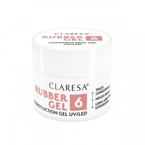 CLARESA RUBBER GEL statybinis, priauginimo gelis 6, 12g