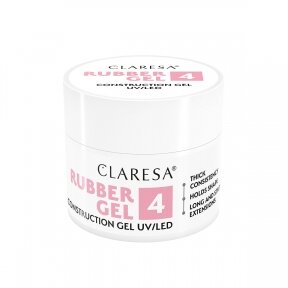 CLARESA RUBBER GEL statybinis, priauginimo gelis 4, 12g