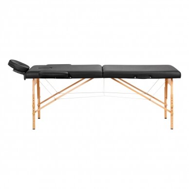 Medinis sulankstomas masažo stalas, Komfort Activ Fizjo Lux ,2 segmentai, juodas 3