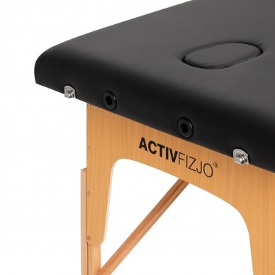 Medinis sulankstomas masažo stalas, Komfort Activ Fizjo Lux ,2 segmentai, juodas 4