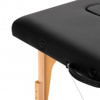 Medinis sulankstomas masažo stalas, Komfort Activ Fizjo Lux ,2 segmentai, juodas 10