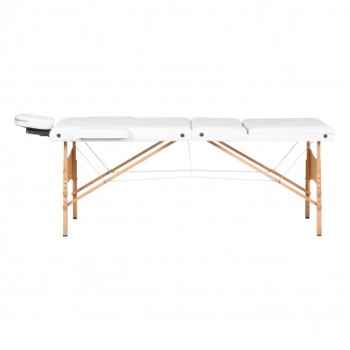 Medinis sulankstomas masažo stalas, Komfort Activ Fizjo Lux ,3 segmentai, baltas 3