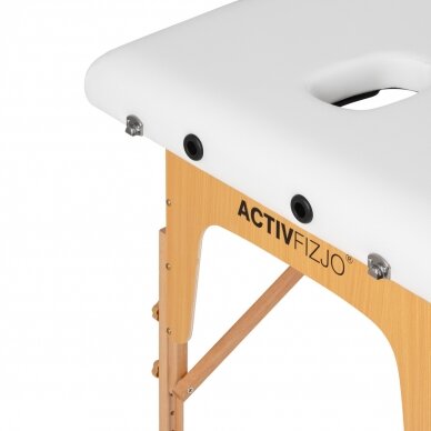 Medinis sulankstomas masažo stalas, Komfort Activ Fizjo Lux ,3 segmentai, baltas 5