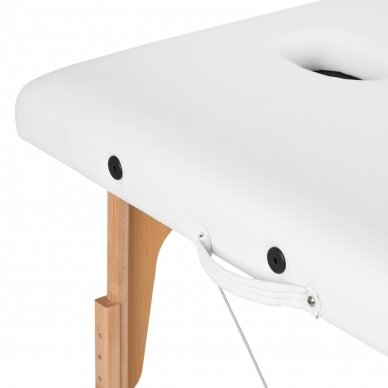 Medinis sulankstomas masažo stalas, Komfort Activ Fizjo Lux ,3 segmentai, baltas 7