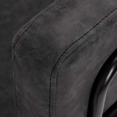 Kirpyklos krėslas GABBIANO Katania Loft Old Leather, juodos sp. 5