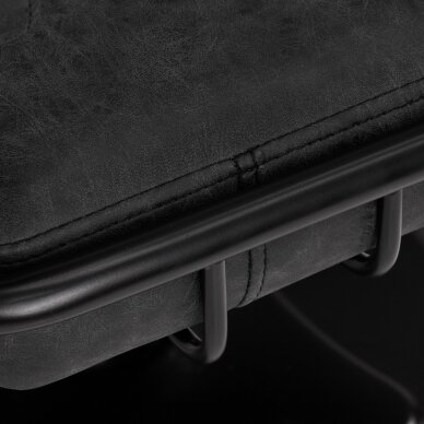 Kirpyklos krėslas GABBIANO Katania Loft Old Leather, juodos sp. 6