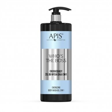 APIS Who's the Boss energizuojantis dušo gelis-šampūnas 3 in 1, 1000ml