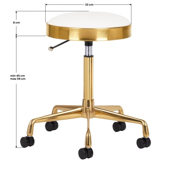 Master&#39;s chair H7, gold/white 2